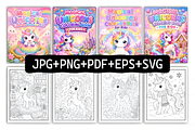 Magical Unicorns Coloring Book, an Animal Illustration by Coco Bloom (Thumbnail 2 of 3)