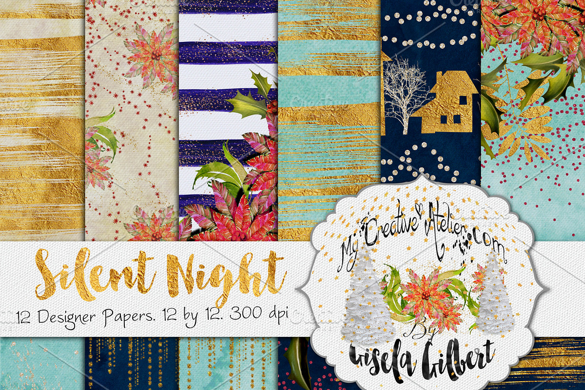 Christmas Digital Paper, a Pattern Graphic by My Creative Atelier (Photo 1 of 5)
