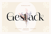 Gestack - Stylish Display Serif, a Serif Font by Almarkhatype (Thumbnail 1 of 10)
