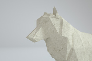 Low Poly Paper Wolves