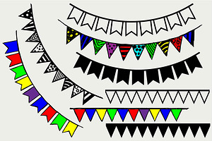 Bunting And Garland SVG