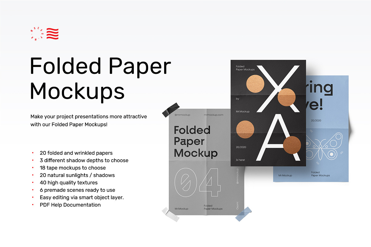 Folded Paper Mockups, a Mockup by Mr.Mockup™ (Photo 2 of 13)