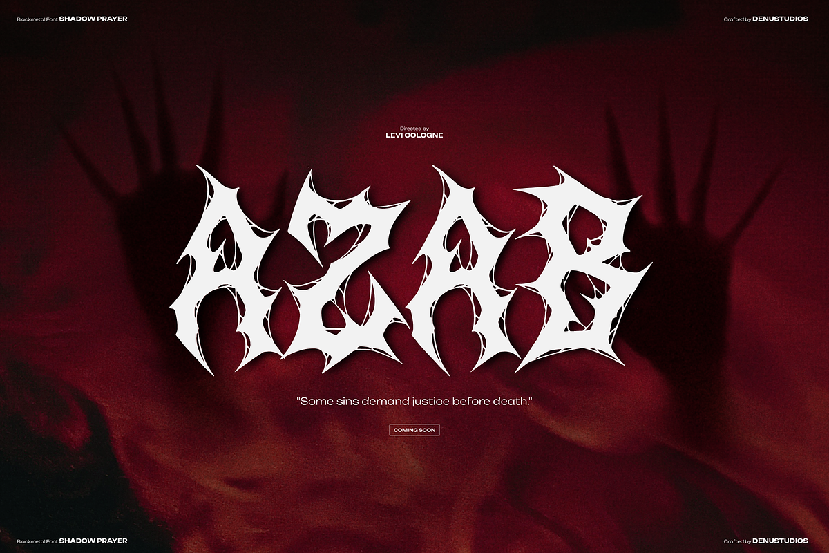 Shadow Prayer | Black Metal Font, a Blackletter Font by Denustudios (Photo 5 of 12)