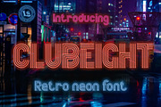 Clubeight, a Script Font by LetterStock (Thumbnail 1 of 7)