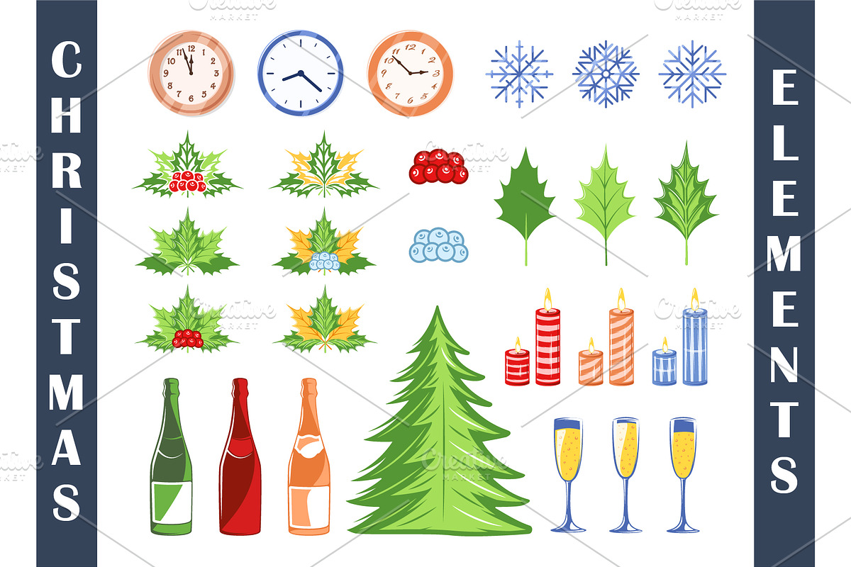 9 Christmas Flat Logos Templates, a Branding & Logo Template by Art Design (Photo 3 of 7)