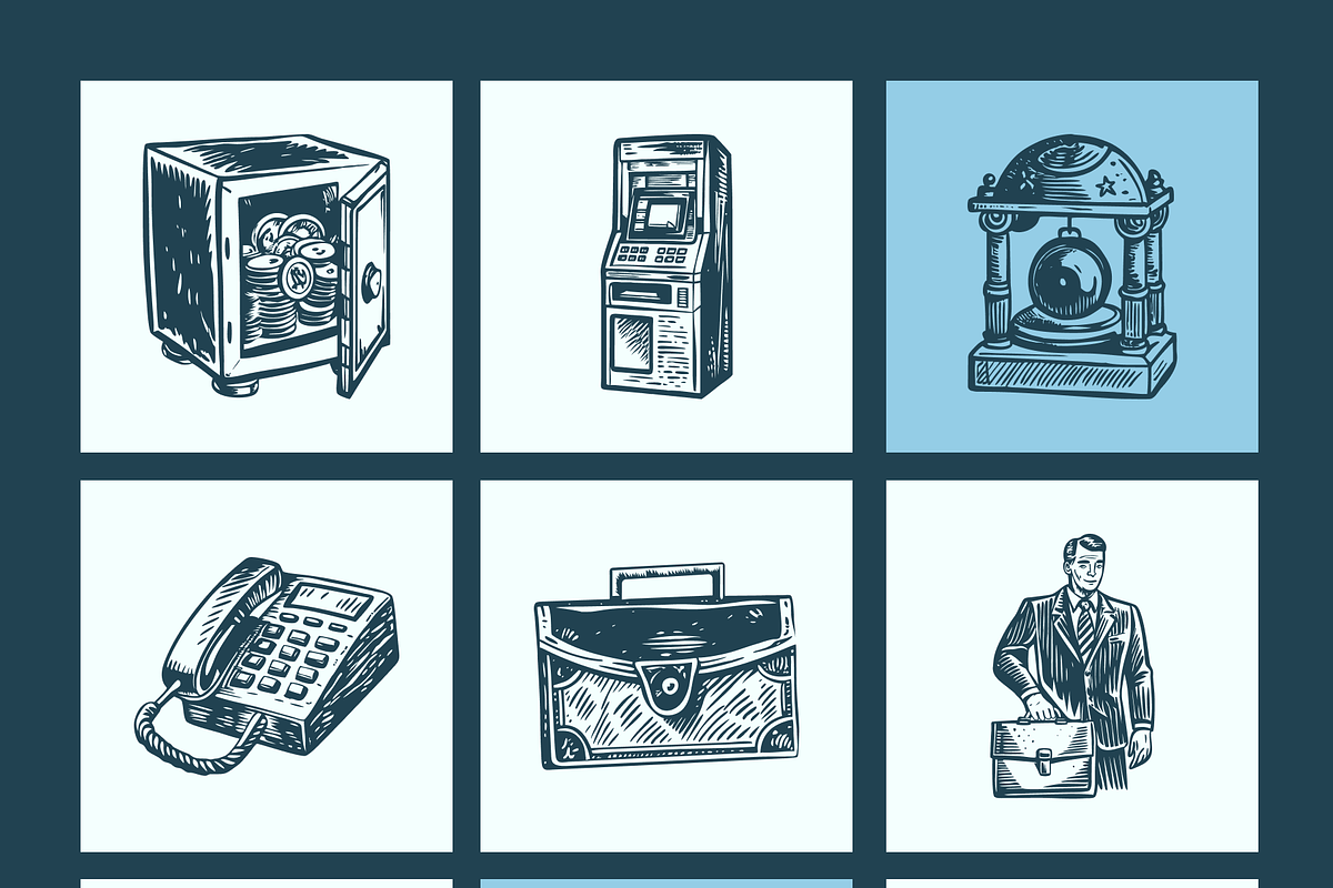 Vintage Business and Banking Icon, a Work Illustration by Creative Stall (Photo 8 of 10)