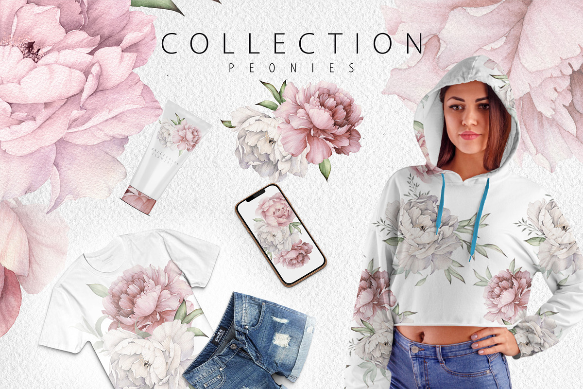 PEONY COLLECTION, a Decorative Illustration by ollalya (Photo 4 of 6)
