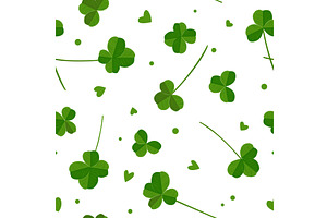 Clover leaves seamless pattern, an Object Illustration by Toltemara