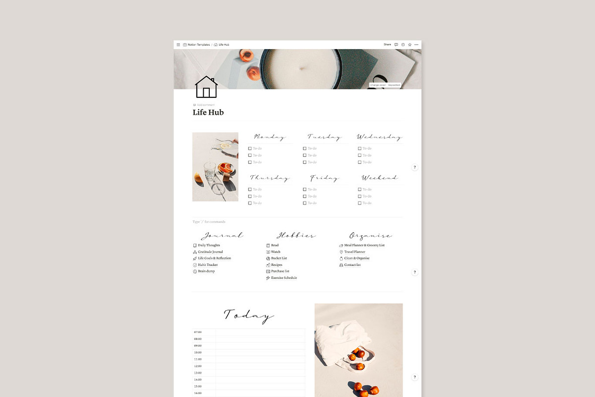 Personal Organisation Hub on Notion, a Templates & Theme by HASU Design (Photo 3 of 3)