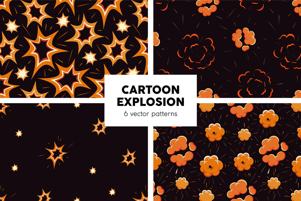 Seamless explosion, boom patterns, a Pattern Graphic by Good Studio (Photo 1 of 13)