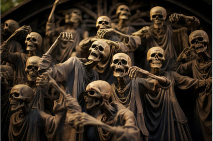 Unearthly Skeletons cemetery risen, an Abstract Photo by Ylivdesign