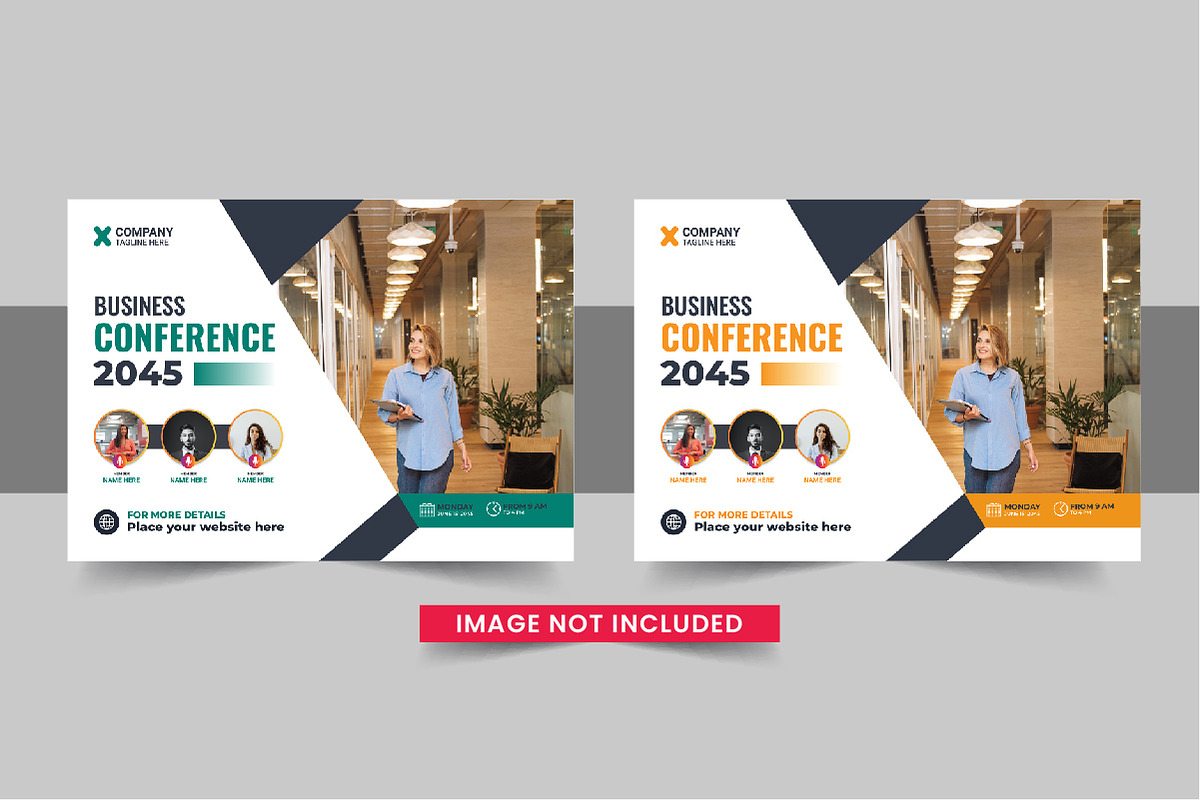Horizontal Conference flyer bundle, a Flyer Template by Pavel_design (Photo 3 of 11)