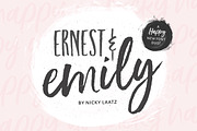 NEW!Ernest & Emily Font Duo, a Script Font by Nicky Laatz (Thumbnail 1 of 17)
