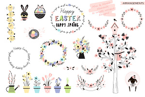 Easter Spring Cute Graphic Set