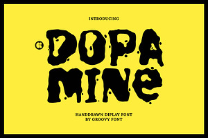 Dopamine Handdrawn Display Font, a Handwritten Font by GroovyFontCo