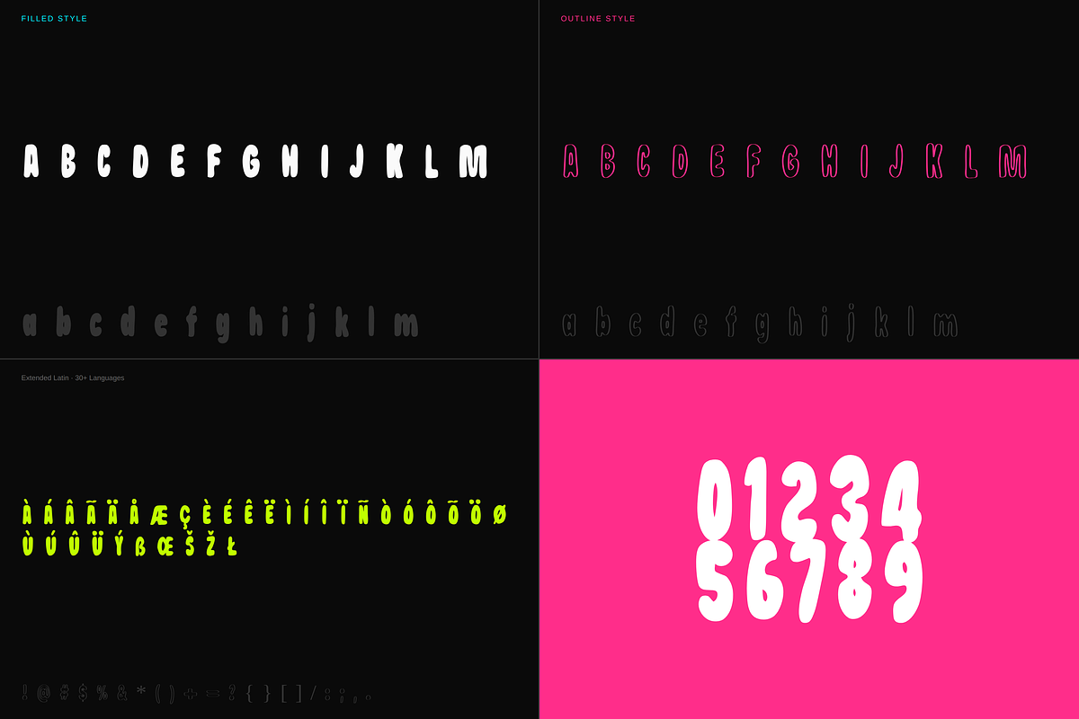 Jello — Bubble Display Font Duo, a Handwritten Font by Lettra Studio (Photo 2 of 22)