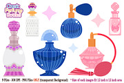 Classic Perfume Bottles, an Object Graphic by Cozy Cat Design (Thumbnail 1 of 3)