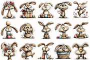 Whimsical Easter Bunny Clipart, an Illustration by OK Design (Thumbnail 3 of 6)