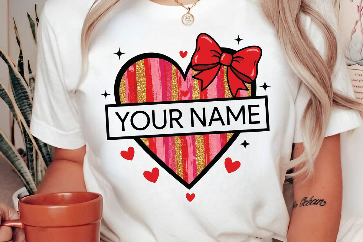 Personalized Kid Name Valentines Png, an Illustration by DreamPrint404 (Photo 5 of 6)