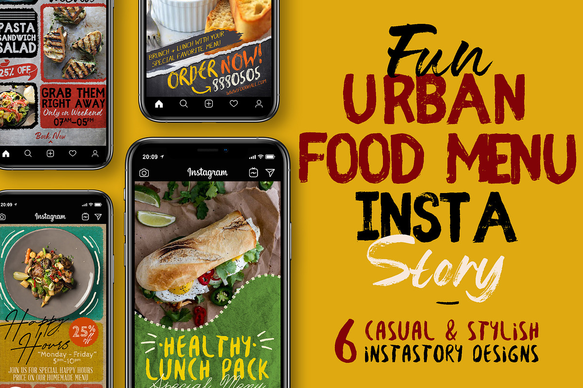 Fun Urban Food Menu Insta Stories, a Social Media Template by ...