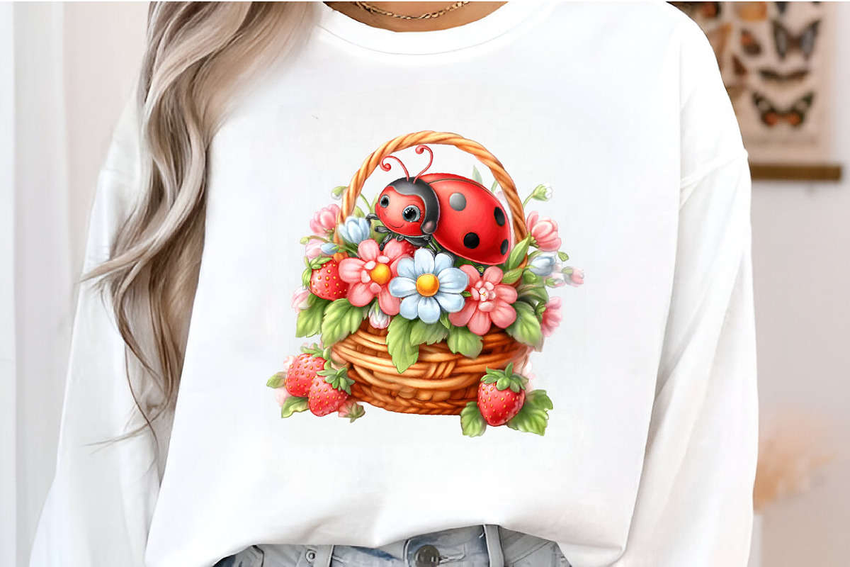 Spring Ladybug Sublimation Clipart, an Illustration by GatewayDesign (Photo 5 of 6)