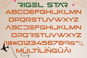 Rigel Star - Futuristic Font