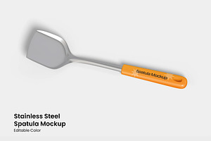 Stainless Steel Spatula Mockup, a Household Mockup by renderstockmarket
