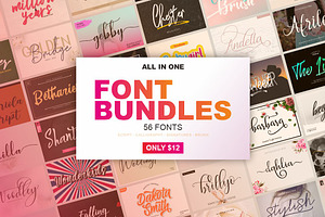 All in one Font Bundles, a Script Font by MSG Studio
