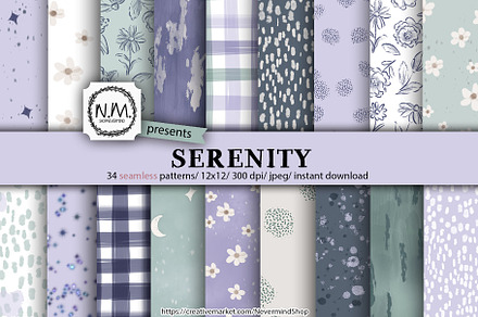 Spring seamless digital paper pack