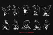10 Bundle Dark Art Death Raven Crows, an Illustration by Morspective (Thumbnail 6 of 7)
