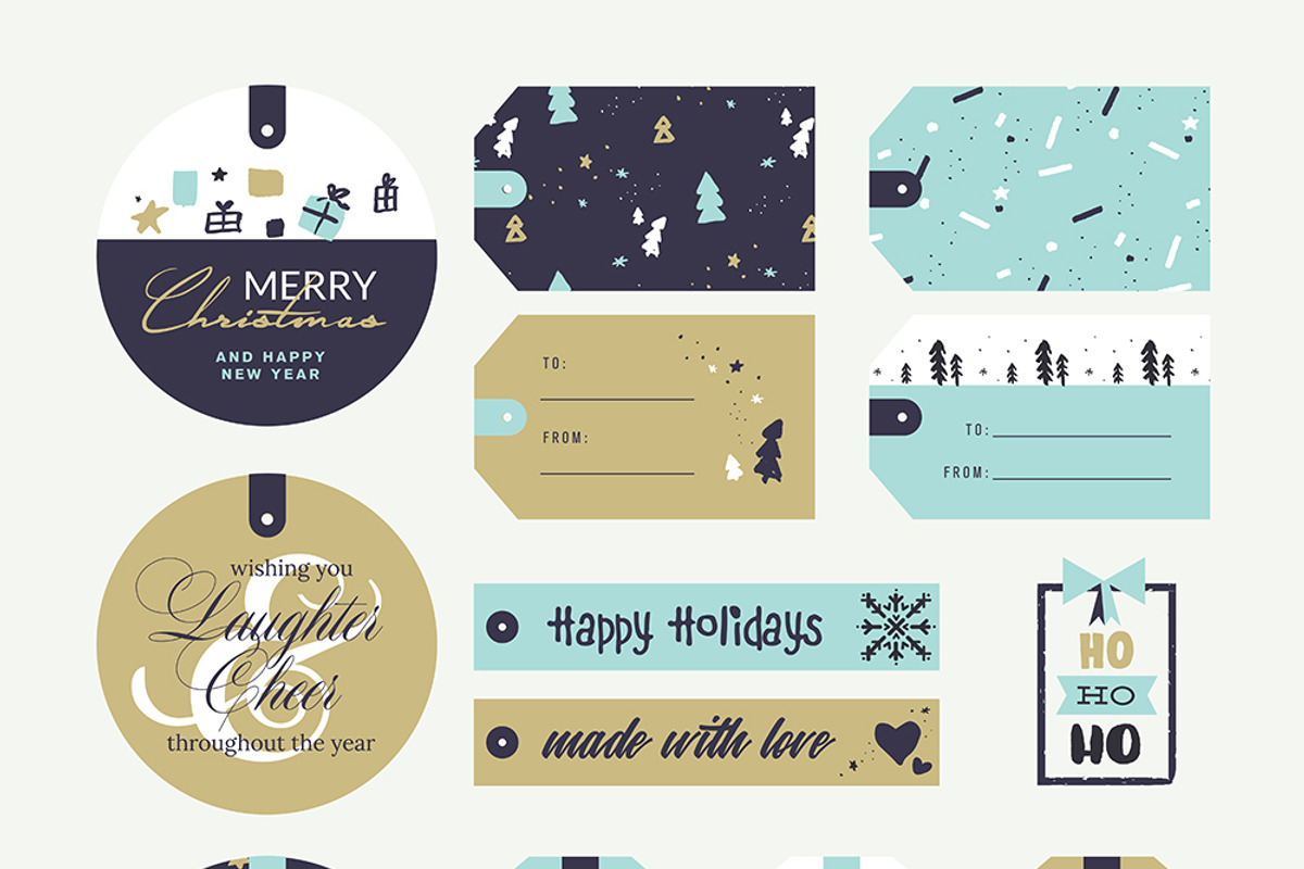 Christmas and New Year’s Gift Tags, an Object Illustration by PureSolution (Photo 3 of 6)