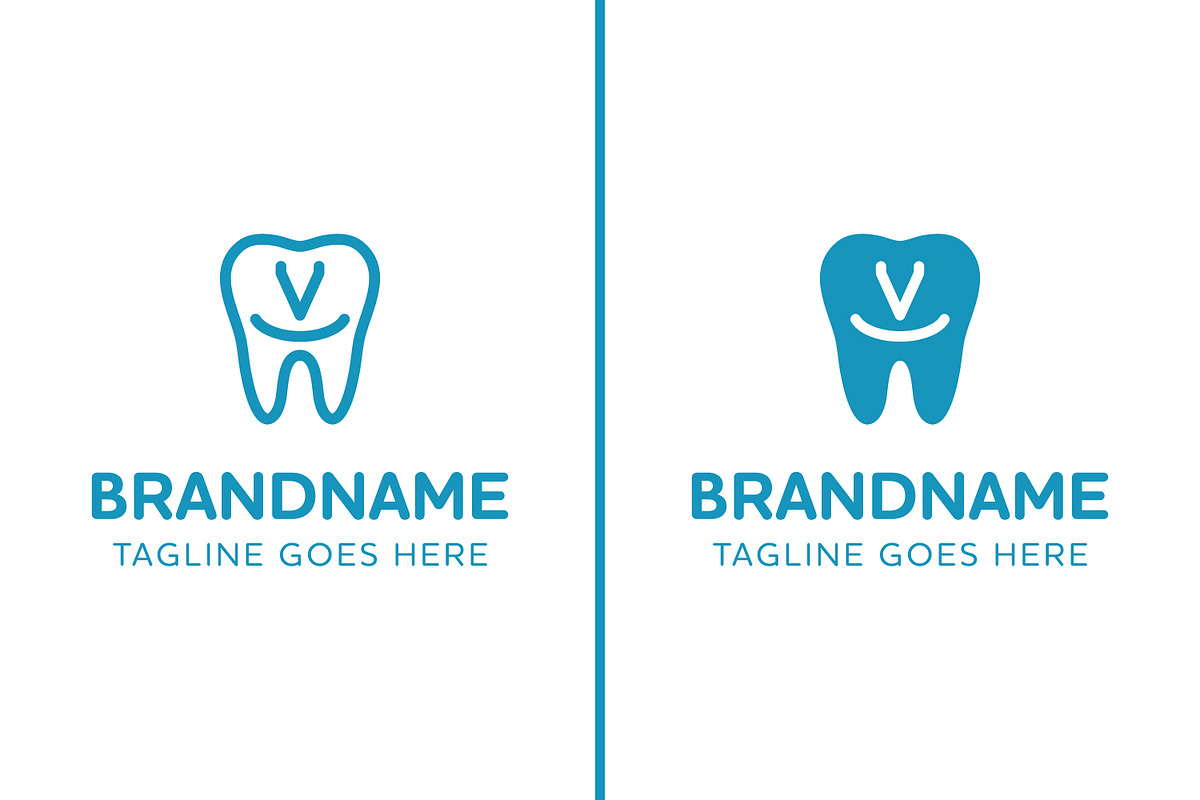 Letter V Dental Tooth Logo, a Branding & Logo Template by Pray Art Design Studio