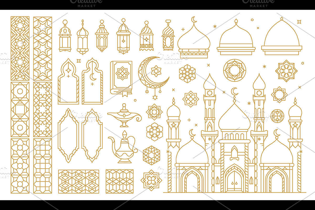Ramadan ornament, muslim arabesque, a Seasonal Illustration by Seavector Studio (Photo 1 of 3)