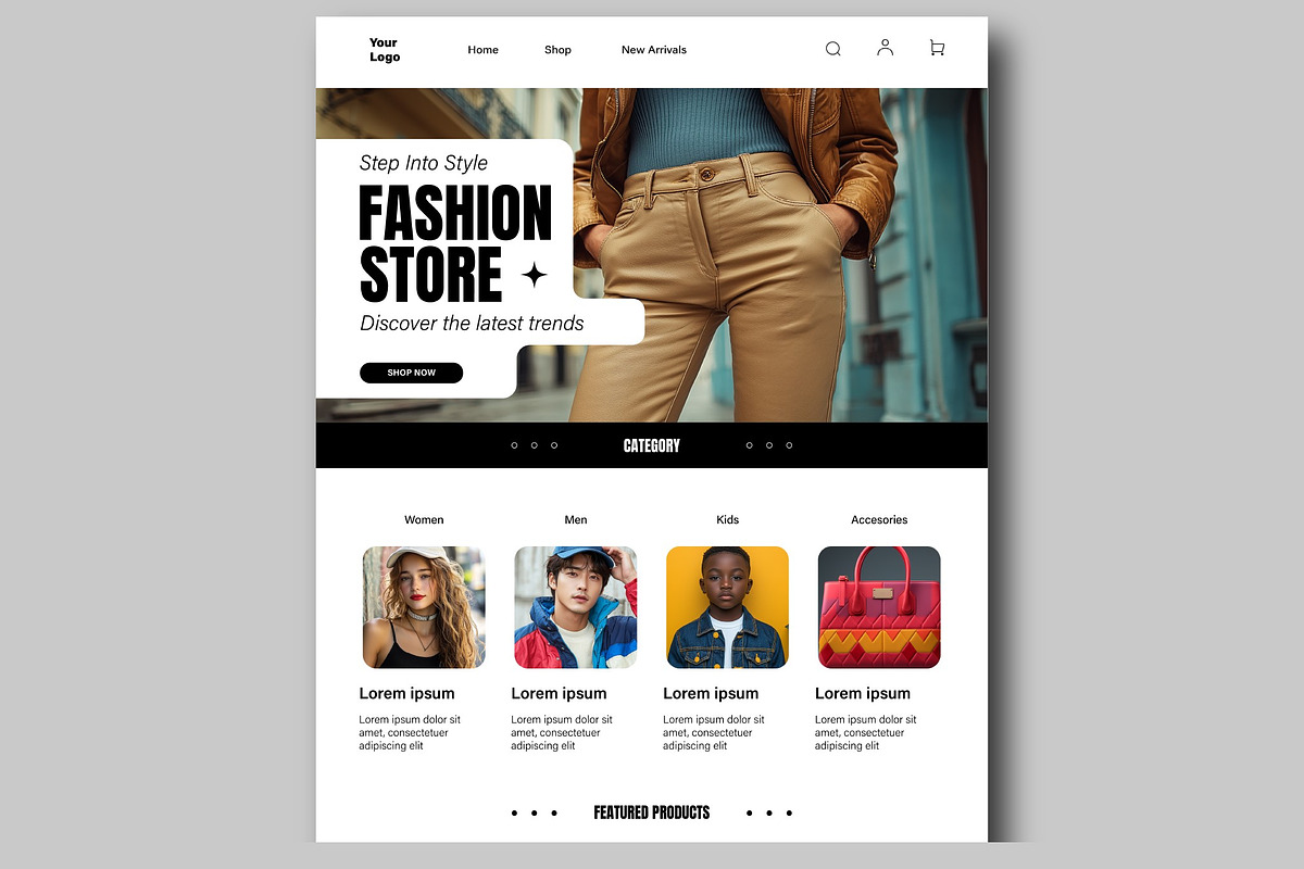 E-commerce Fashion Store Template, a Templates & Theme by studiogstock (Photo 2 of 3)