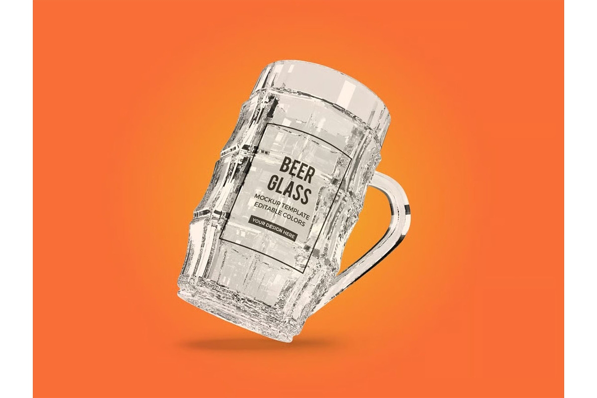 Beer Glass Mockup Template Set, a Household Mockup by DesignRushMarket (Photo 2 of 10)