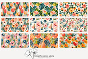 70 painterly floral seamless pattern, a Pattern Graphic by Poppy Lane Studio (Thumbnail 3 of 10)