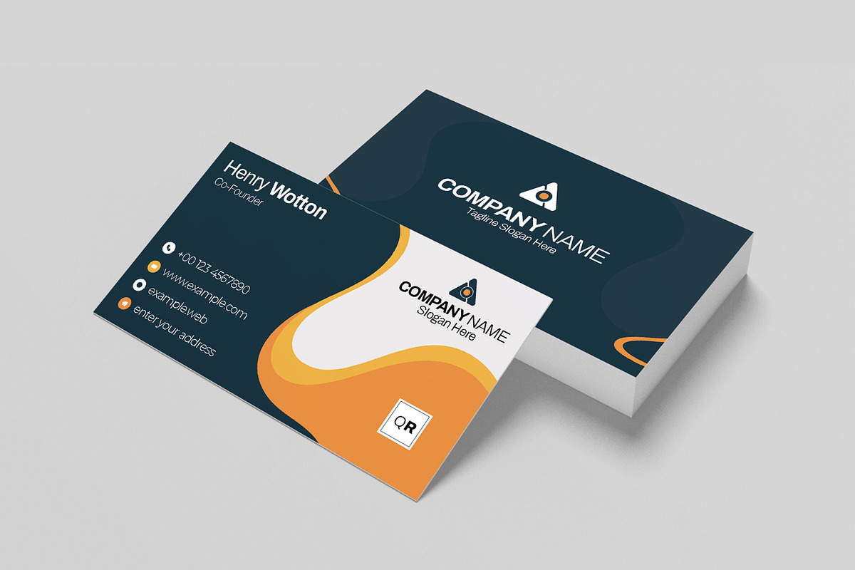 Company Business Card Template, a Stationery Template by MightyDesign (Photo 2 of 6)