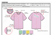 T-Shirts Tech Pack Template, an Apparel Mockup by HYDNSTUDIO (Thumbnail 1 of 6)