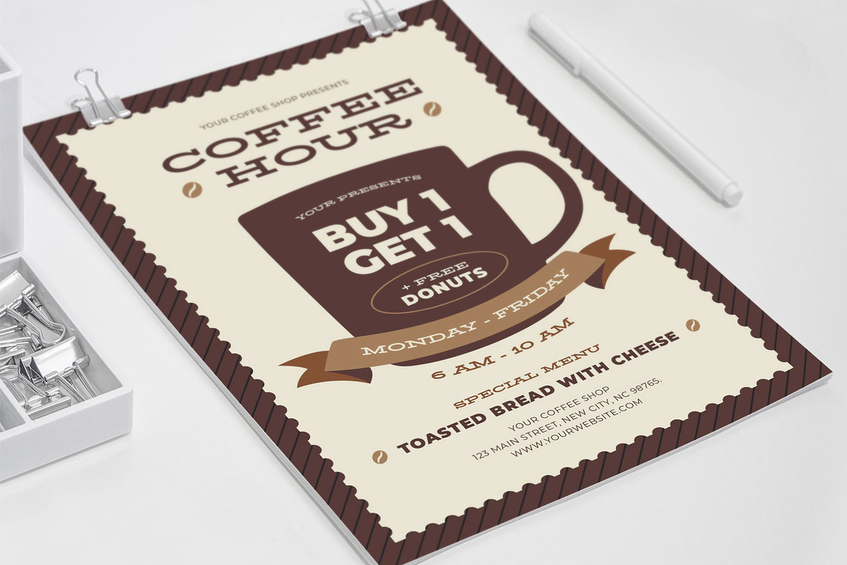 Coffee Hour Brown Cup, a Flyer Template by Me55enjah Design (Photo 4 of 4)