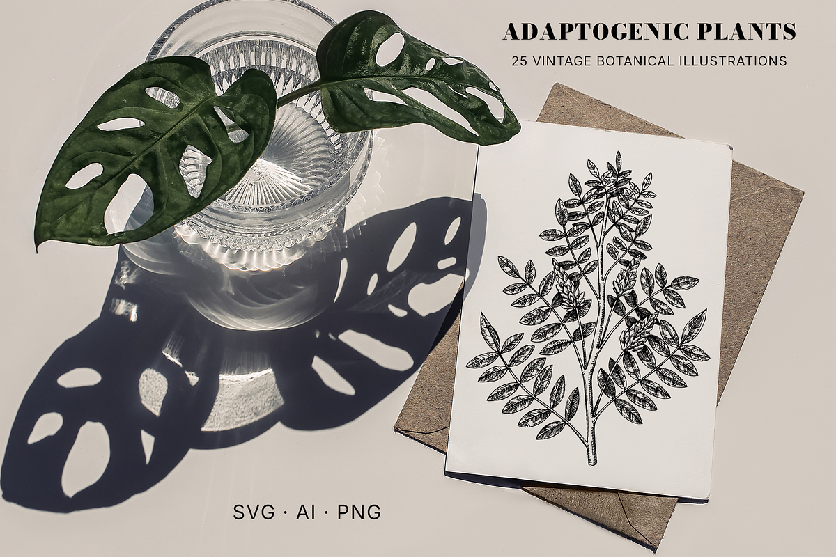 Adaptogenic Plants Vector Collection, a Healthcare Illustration by Yevheniia (Photo 2 of 9)