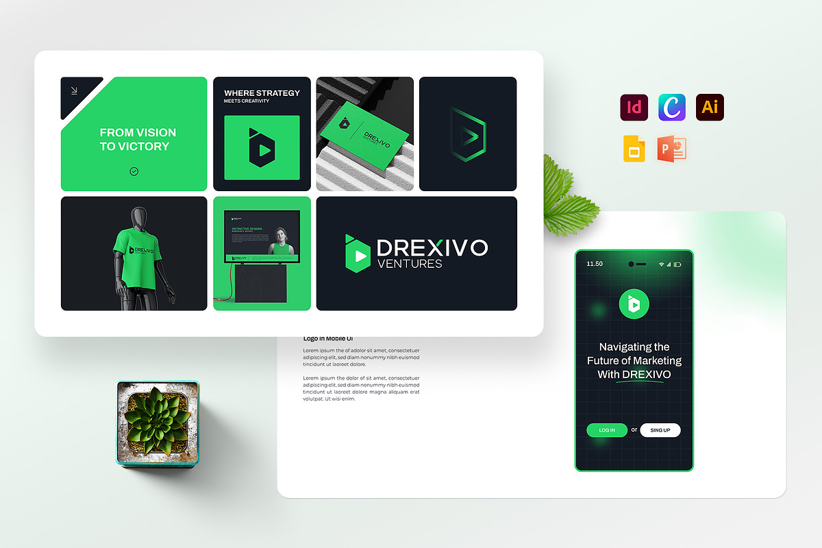 Drexivo | Brand Guidelines Template, a Branding & Logo Template by graphypix (Photo 2 of 12)