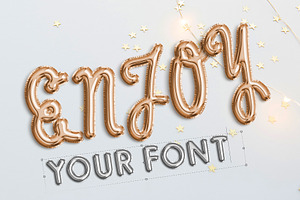 FoilBalloon - Color Bitmap Font