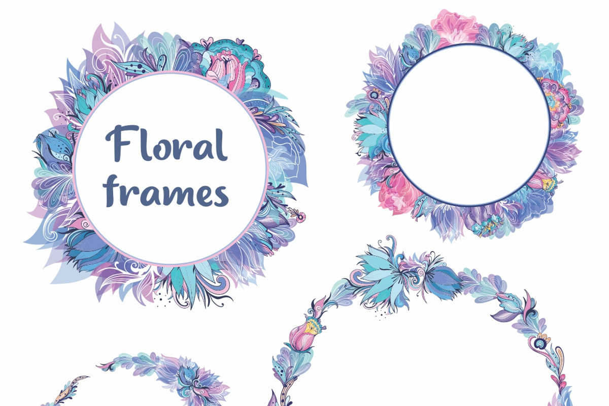 Indigo Garden Vector Florals, a Decorative Illustration by kisikoida (Photo 3 of 4)