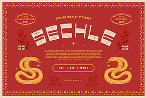 SECKLE - Vintage Display Font
