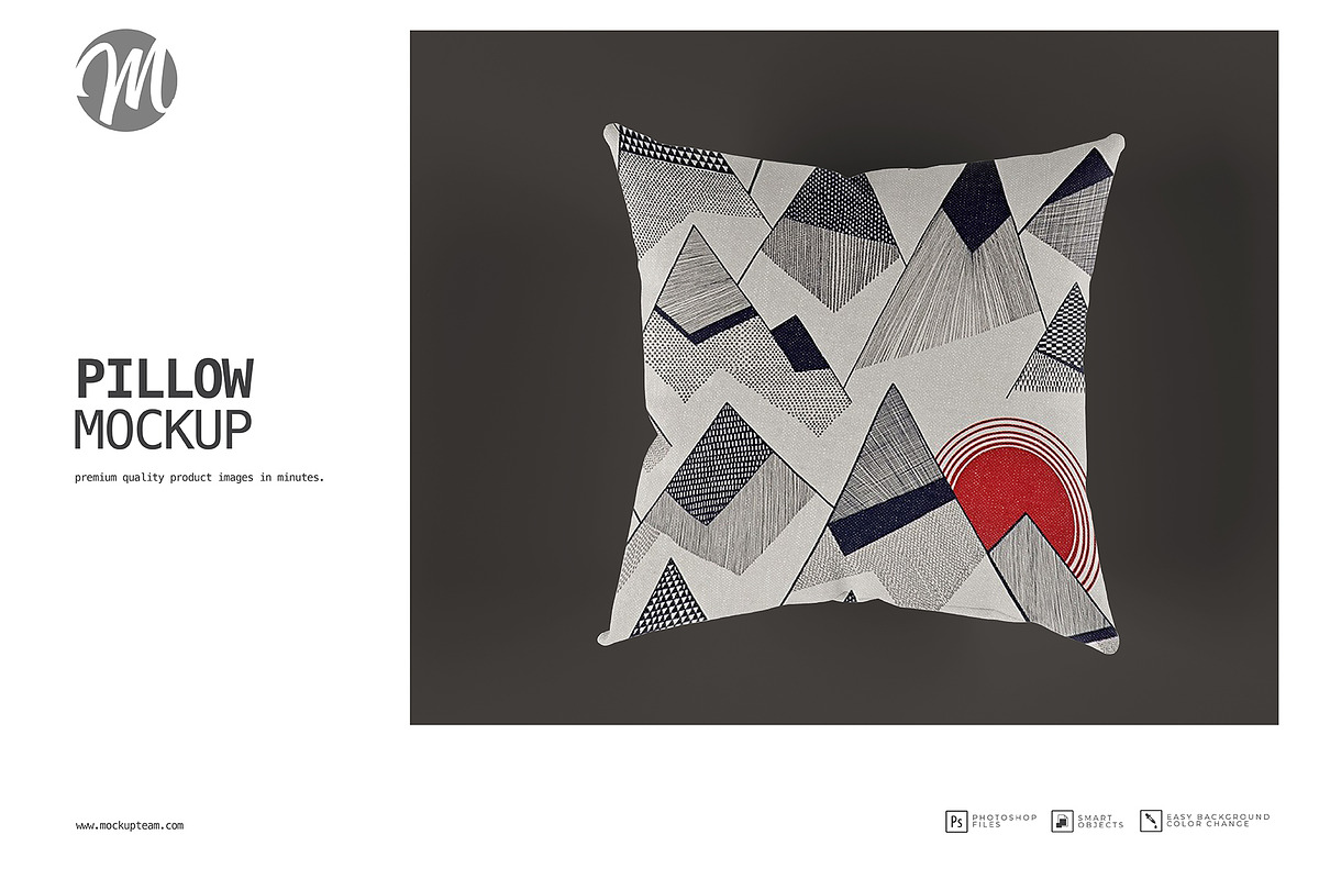 Pillow Mockup Template, an Advertising Mockup by mockupteam1 (Photo 2 of 2)