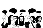 Social diversity/objects collection, an Illustration by Alona Savchuk (Thumbnail 10 of 13)