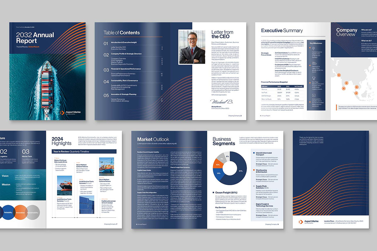 Annual Report Template, a Brochure Template by BrandPacks (Photo 2 of 6)