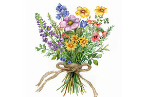 Colorful Wildflower Bouquet with