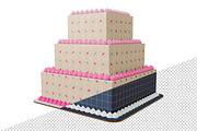 Tiered cake Mockup set. PSD mockup., a Product Mockup by NatalyaZelenova (Thumbnail 3 of 6)
