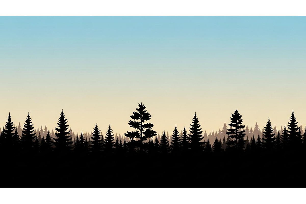 Woodland & Forest Tree Silhouettes B, an Illustration by jahid234 (Photo 5 of 41)